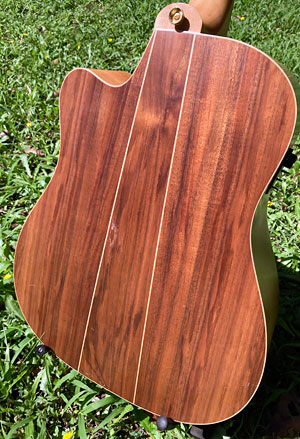Cole Clark Fat Lady guitar from back