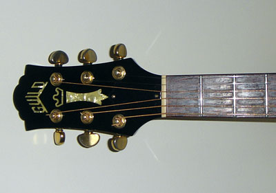 peghead with Chesterfield logo inlay