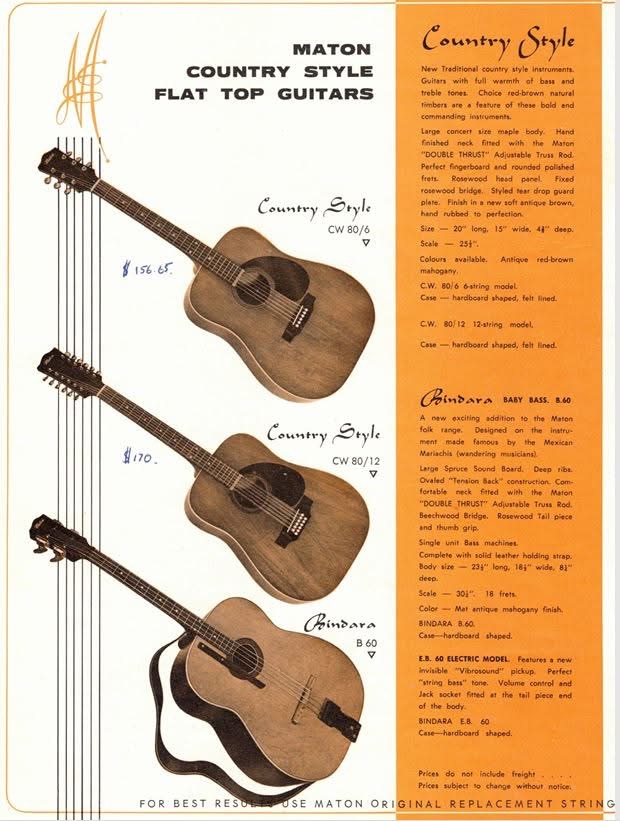 Old catalogue page showing CW-80 and Bindara models