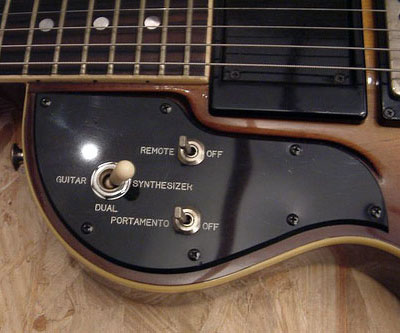 Controls on top of guitar